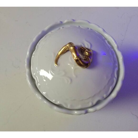 Vintage Limoges Hand Painted Small Canister 6" - Picture 6 of 7